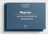 Журнал расчета потребности в дезинфицирующих средствах